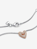 Pandora Sparkling Freehand Heart Necklace 3.8GM Silver