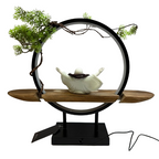 Laughing Buddha With LED Ring (Adjustable Light)