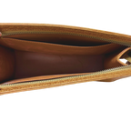 Kenzo Clutch Tan Brown Crocodile Embossed Leather