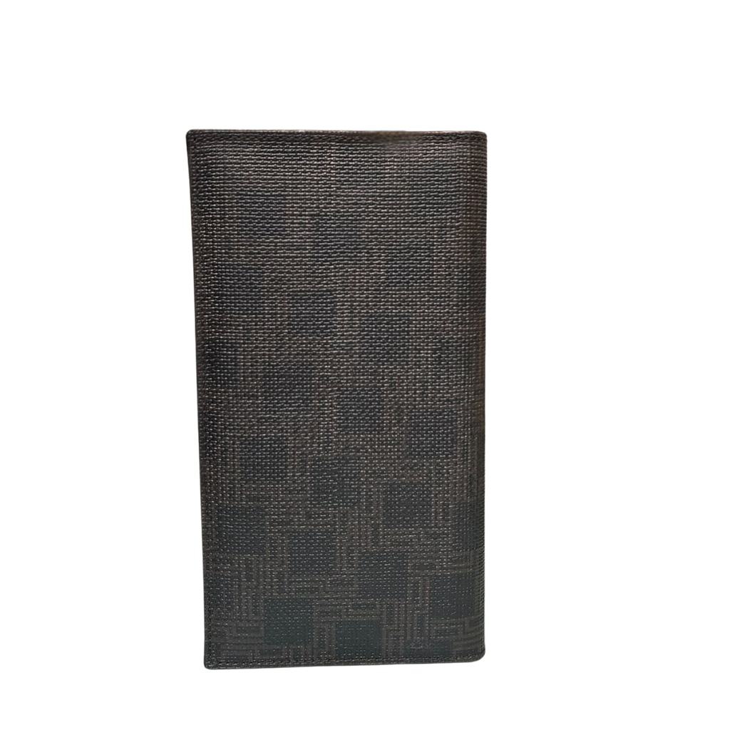 Dunhill D Eight (D8) Dark Brown Textured Leather Long Bifold Wallet