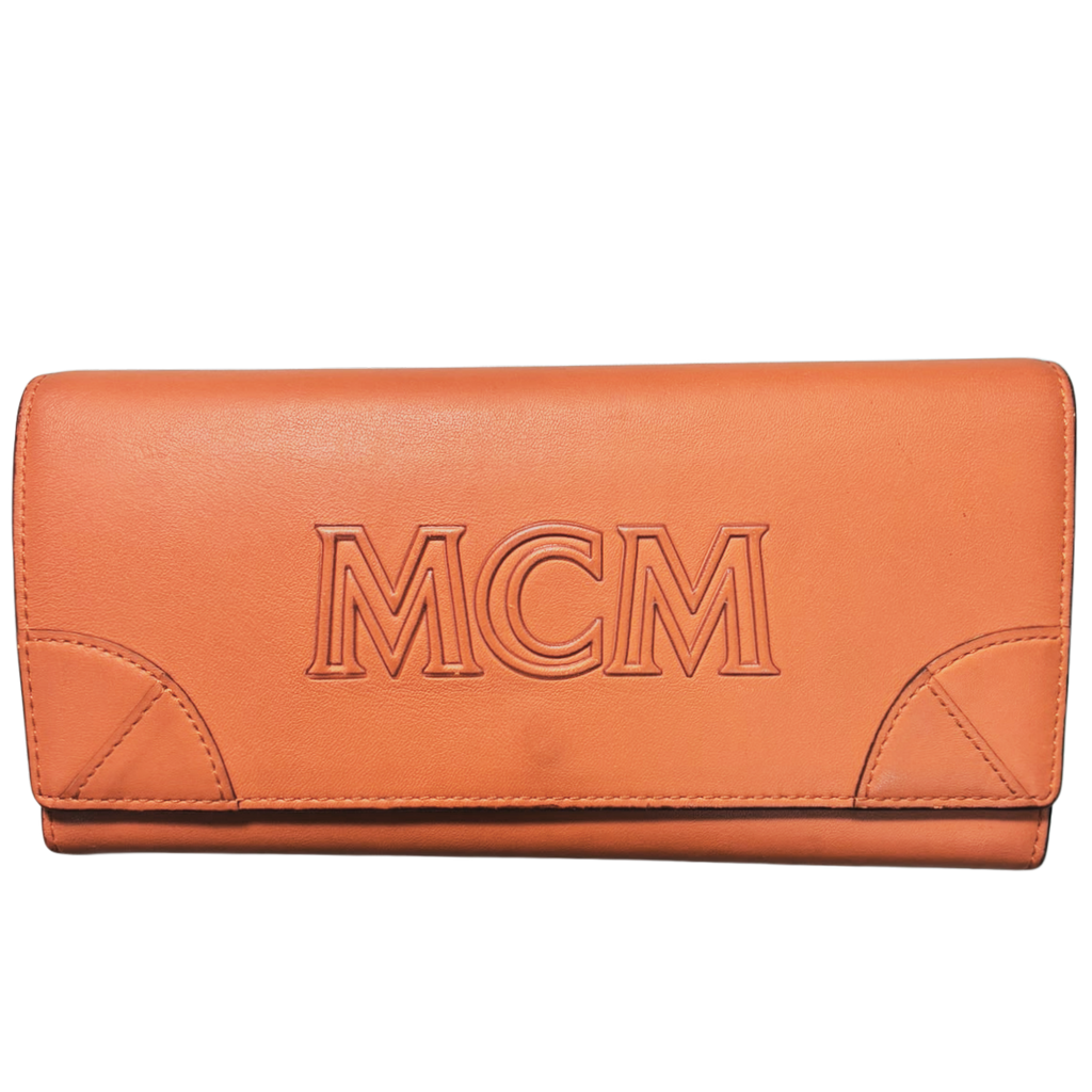 MCM Aren Large Logo Continental Flap Wallet