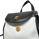 Paloma Picasso Leather Black and White Small Back Pack