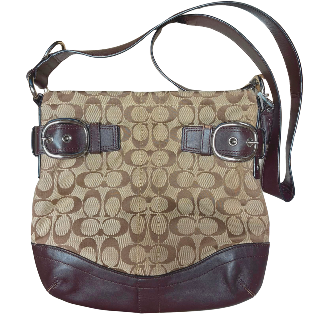 Coach F17088 Signature Buckle Shoulder Bag
