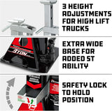 Powerbuilt 3 Ton Bottle Jack And Jack Stands In One 6000 Pound AllinOne Car Lift Heavy Duty Vehicle Unijack