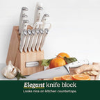 Cuisinart C77WTR-15P Triple Rivet Collection 15-Piece Cutlery Block Set, White