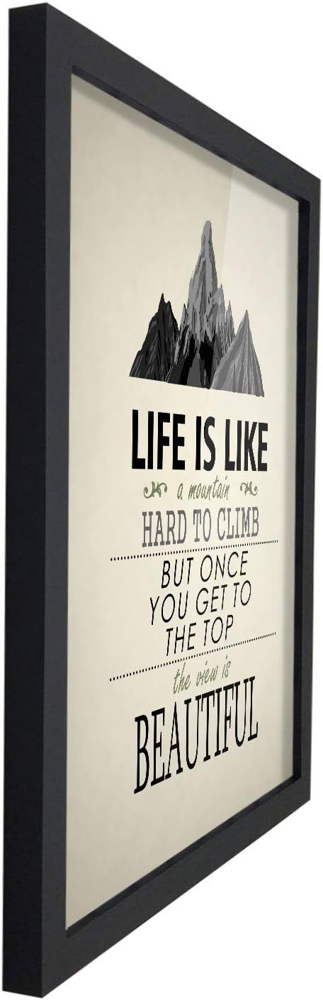 Poster Hub Life Is Like A Mountain Motivational Art Decor