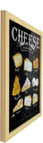 Poster Hub Cheese Menu Black Kitchen Art Decor