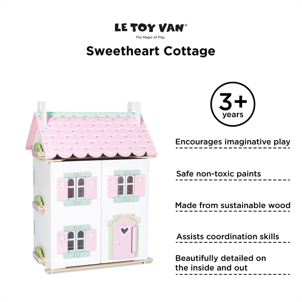 Le Toy Van Inconic Sweetheart Cottage Large Wooden Doll House