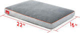 BRINDLE Shredded Memory Foam Pet Bed Small 22in X 16in Stone Plush