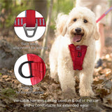 Kurgo Dog Harness TruFit Smart Auto And Walking Harness Enhanced Strength V3 Medium Red