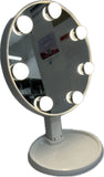 Cosmetic Mirror With LED Bulb Round