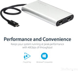 StarTech TB32HD2 Thunderbolt 3 To Dual HDMI Adapter 4K 30Hz