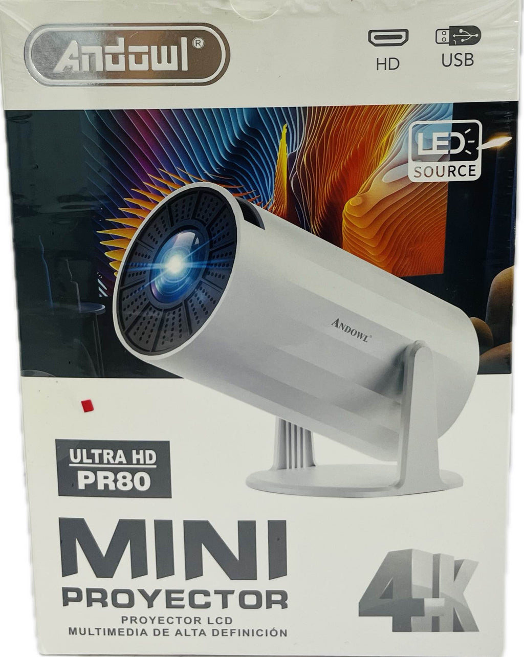 Andowl PR80 Ultra HD 4K Mini Projector