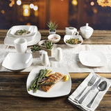 Gibson Home Zen Buffetware 39 Piece Dinnerware Set, White