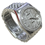 Rolex 16234 Automatic Diamond Com Silver Dial Stainless Steel Bracelet Men Watch