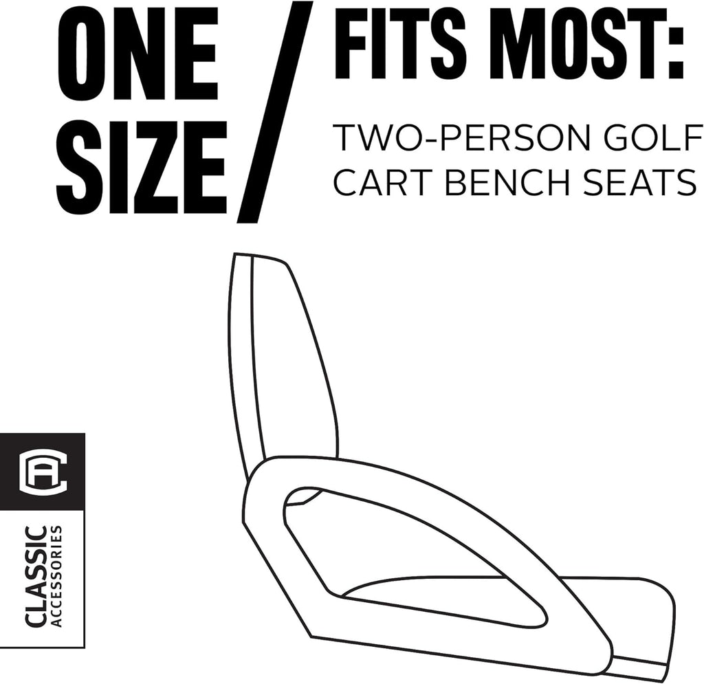 Classic Accessories Fairway Diamond Air Mesh Golf Cart Seat Cover Black