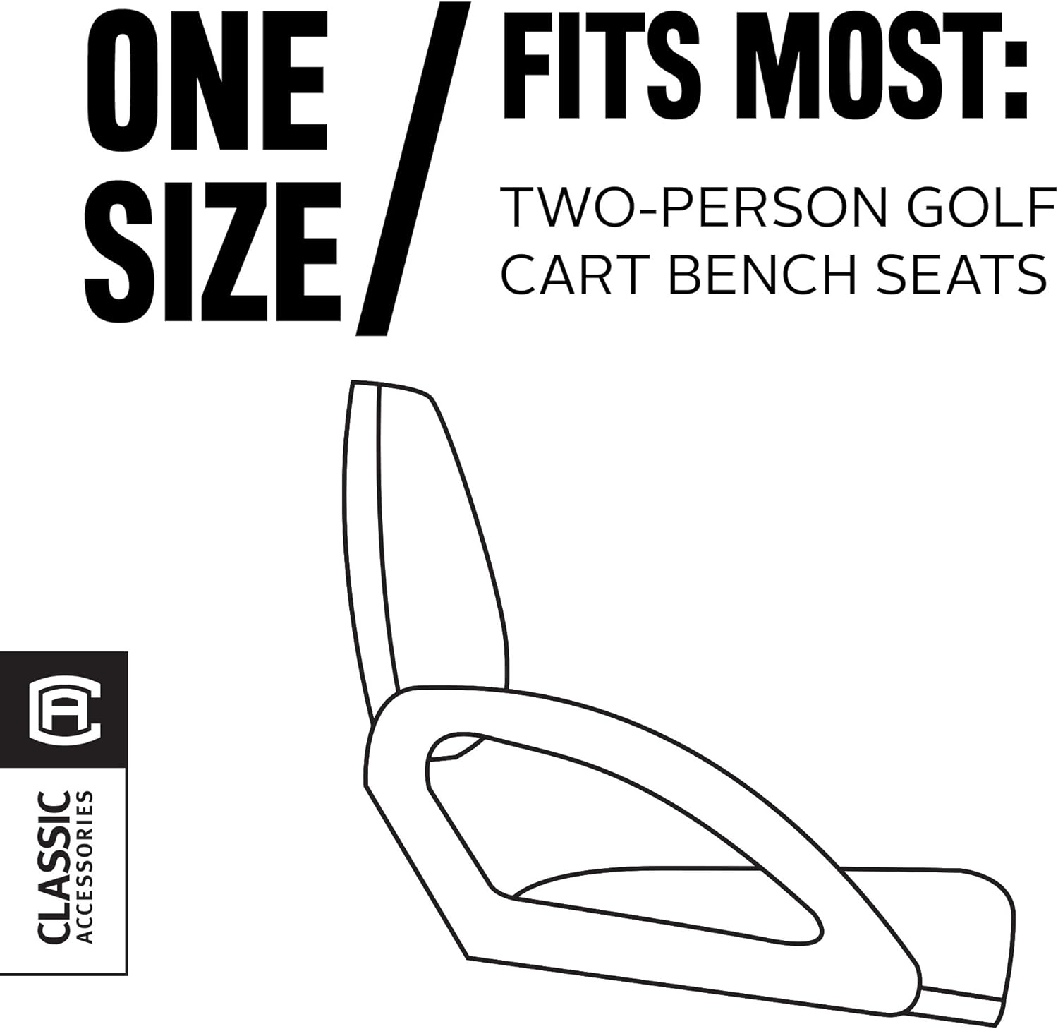 Classic Accessories Fairway Diamond Air Mesh Golf Cart Seat Cover Black