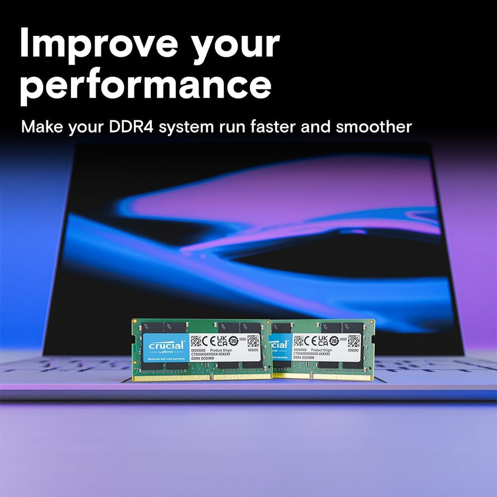 Crucial RAM 16GB Kit 2x8GB DDR4 3200MHz CL22 Laptop Memory CT8G4SFRA32A