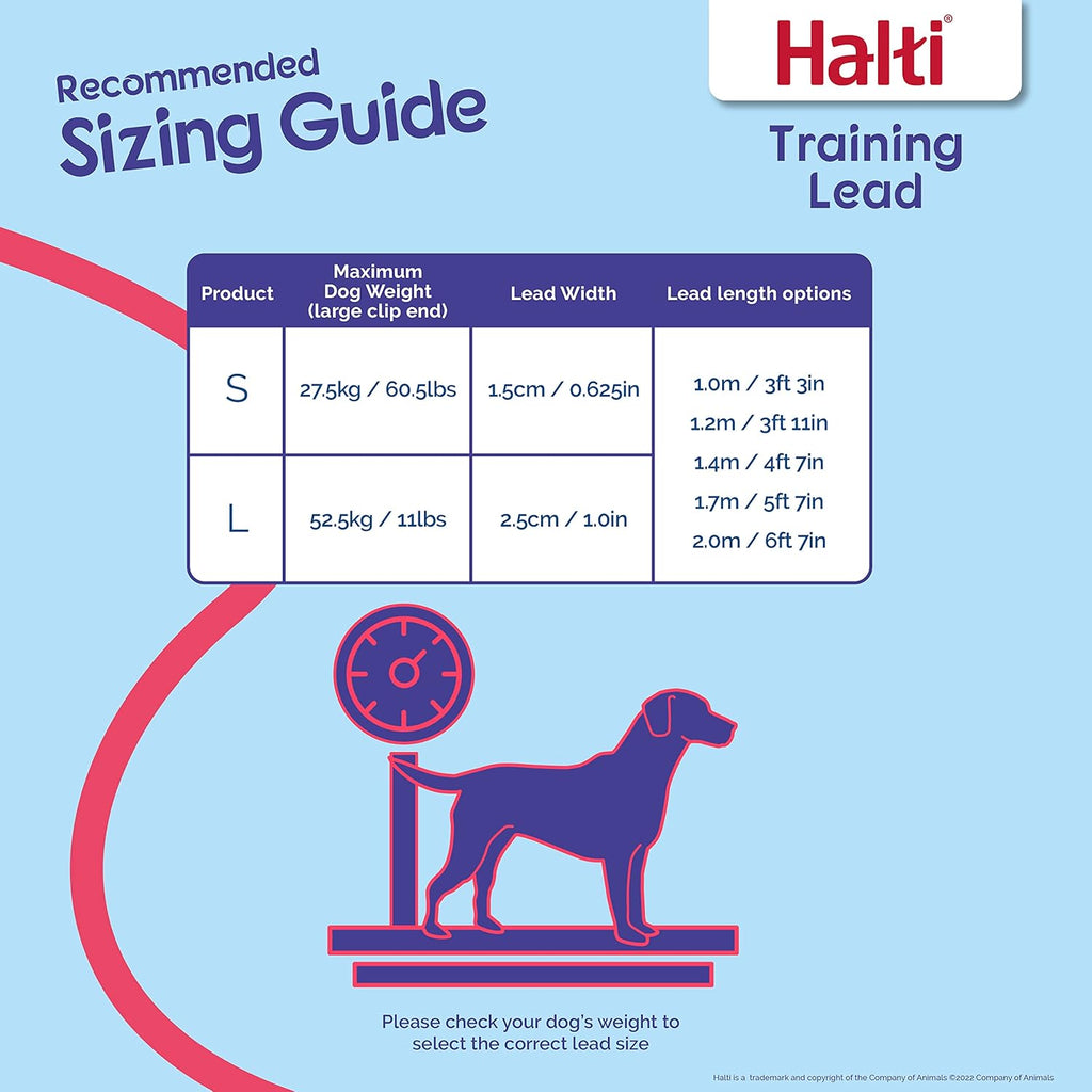 The Company Of Animals Halti Training Lead 6ft 7in Large Black