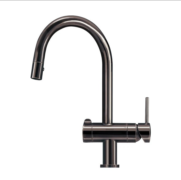 Cleansui F914BK Under Sink Water Purifier with Double Black Chrome Faucet