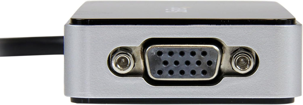 StarTech.com USB 3.0 To VGA Adapter With 1 Port USB Hub 1920x1200 External Video And Graphics Card Dual Monitor Display Adapter Supports Windows USB32VGAEH