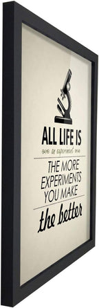 Poster Hub Life Is Like An Experiment Motivational Art Décor Black APLS1833040BK