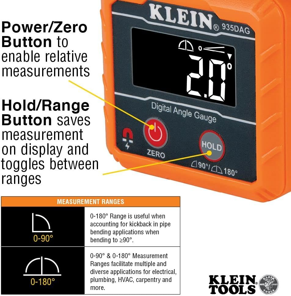 Klein Tools 935DAG Digital Electronic Level And Angle Gauge