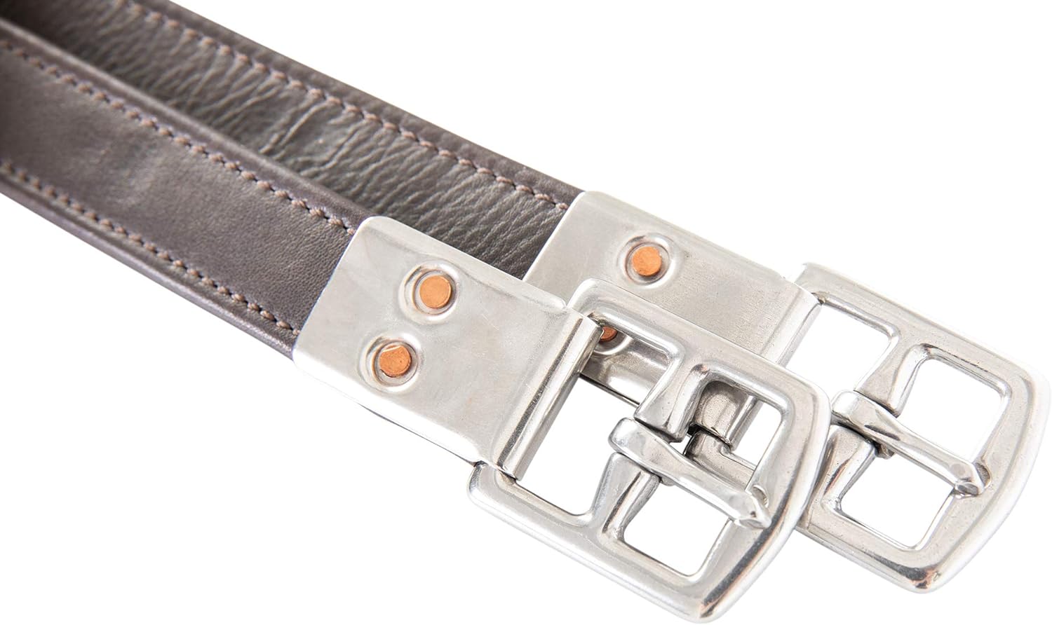 Huntley Equestrian Flat Buckle Premium Lined Stirrup Leather Havana 48in