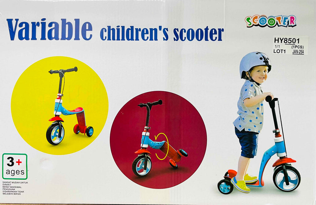 Variable Childrens Scooter 2in1 Pedal Scooter And Balance Bike