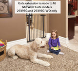 MidWest Homes Pets Steel Gate Extension 6x39ft Textured Graphite Fits MW Model 2939SG