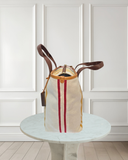 Bally Striped Tote Bag Canvas