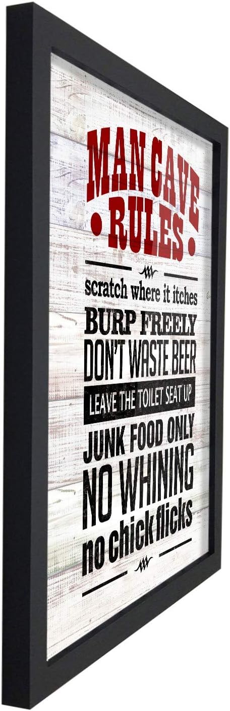 Poster Hub Man Cave Rules Art Decor