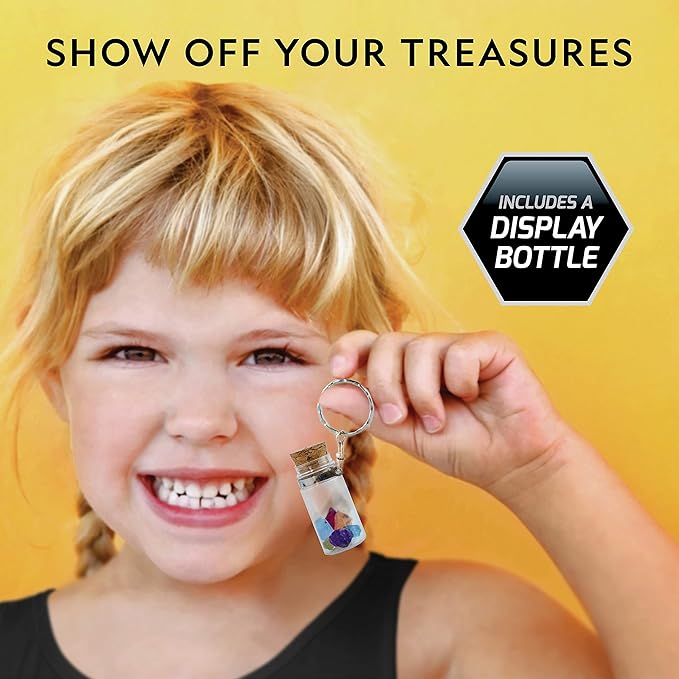 NATIONAL GEOGRAPHIC Semi-Precious Gemstone Dig Kit - STEM Digging Kit with 15 Semi-Precious Gemstones