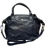 Longchamp Le Pliage Cuir Leather Top Handle Bag