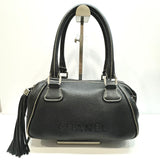 Chanel Black Leather Boston Bag with Fringe