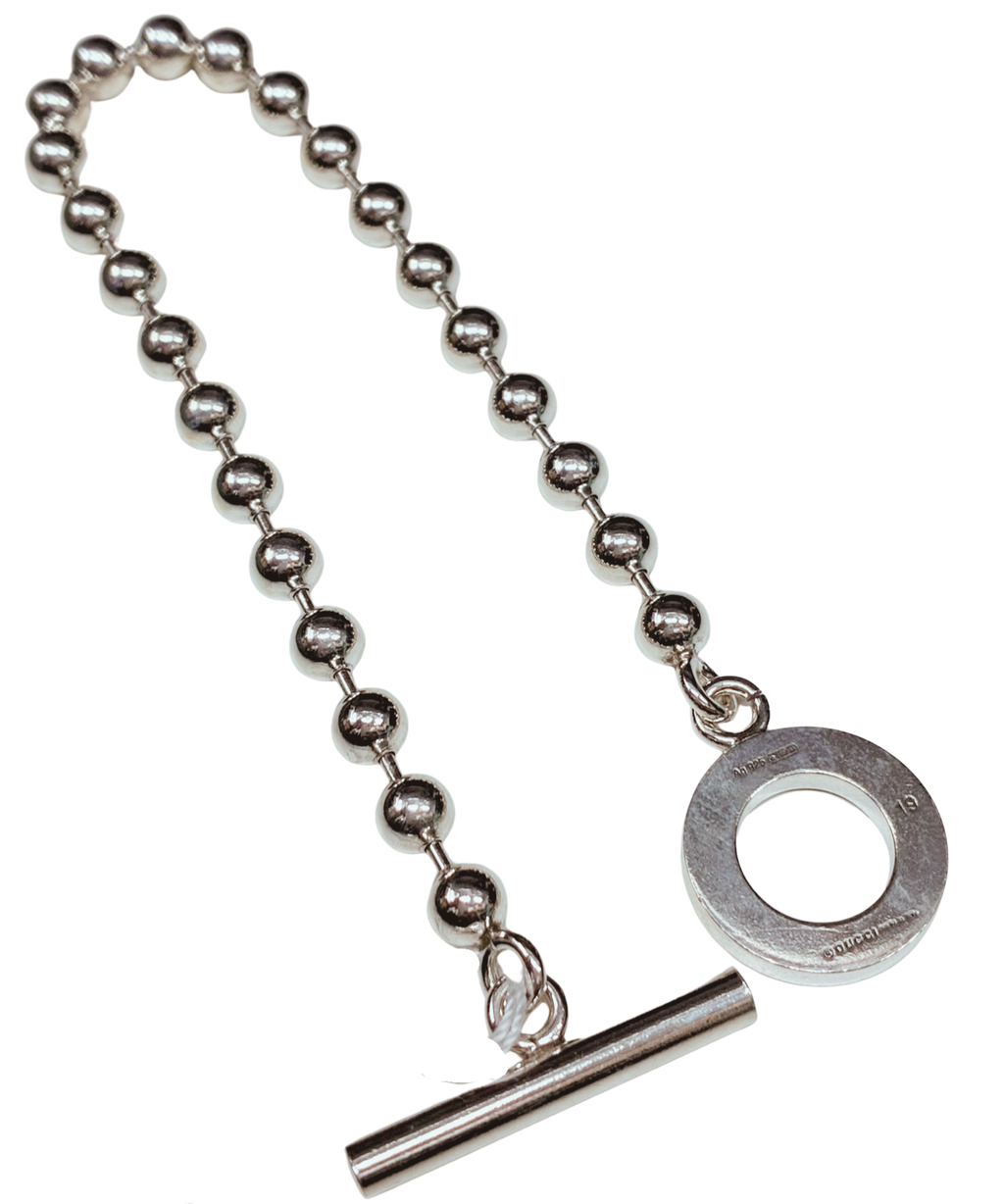 Gucci Ball Chain Bracelet SV925 16.1G 19CM