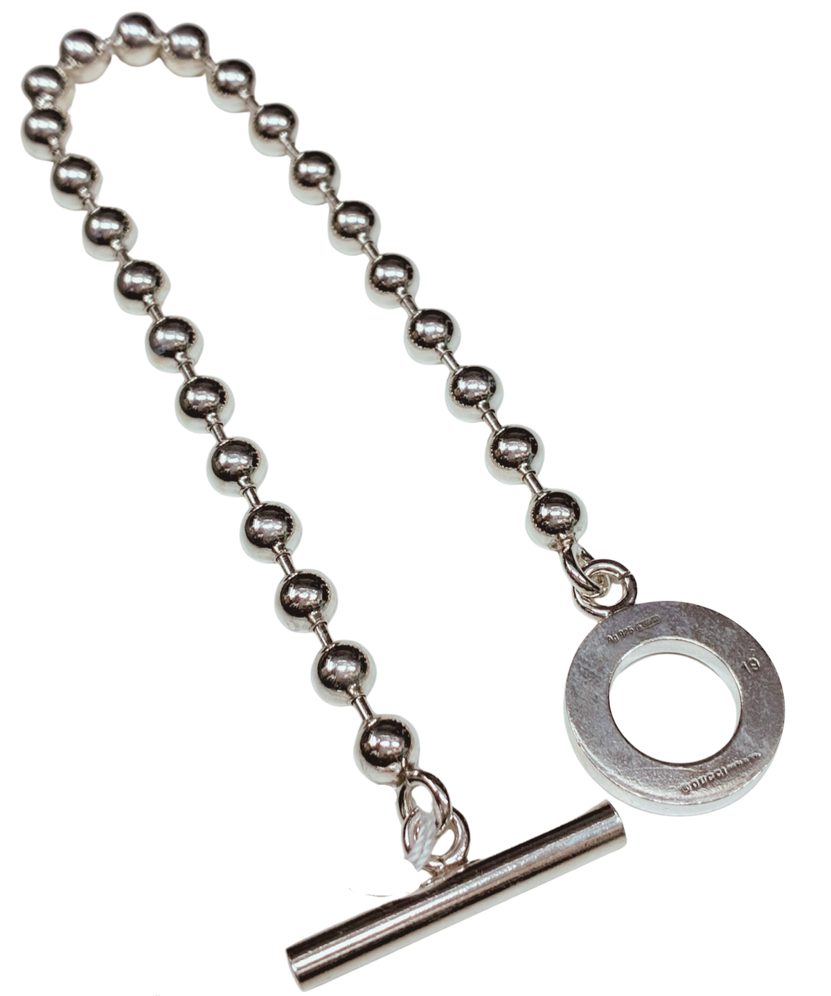 Gucci Ball Chain Bracelet SV925 16.1G 19CM