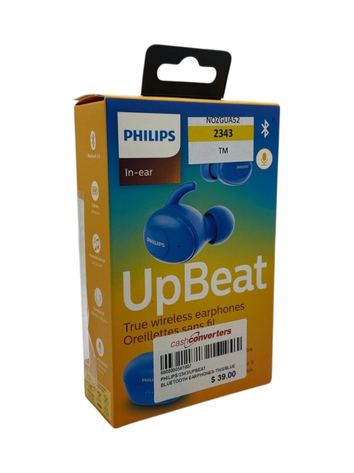 Philips Upbeat True Wireless Earphones Blue