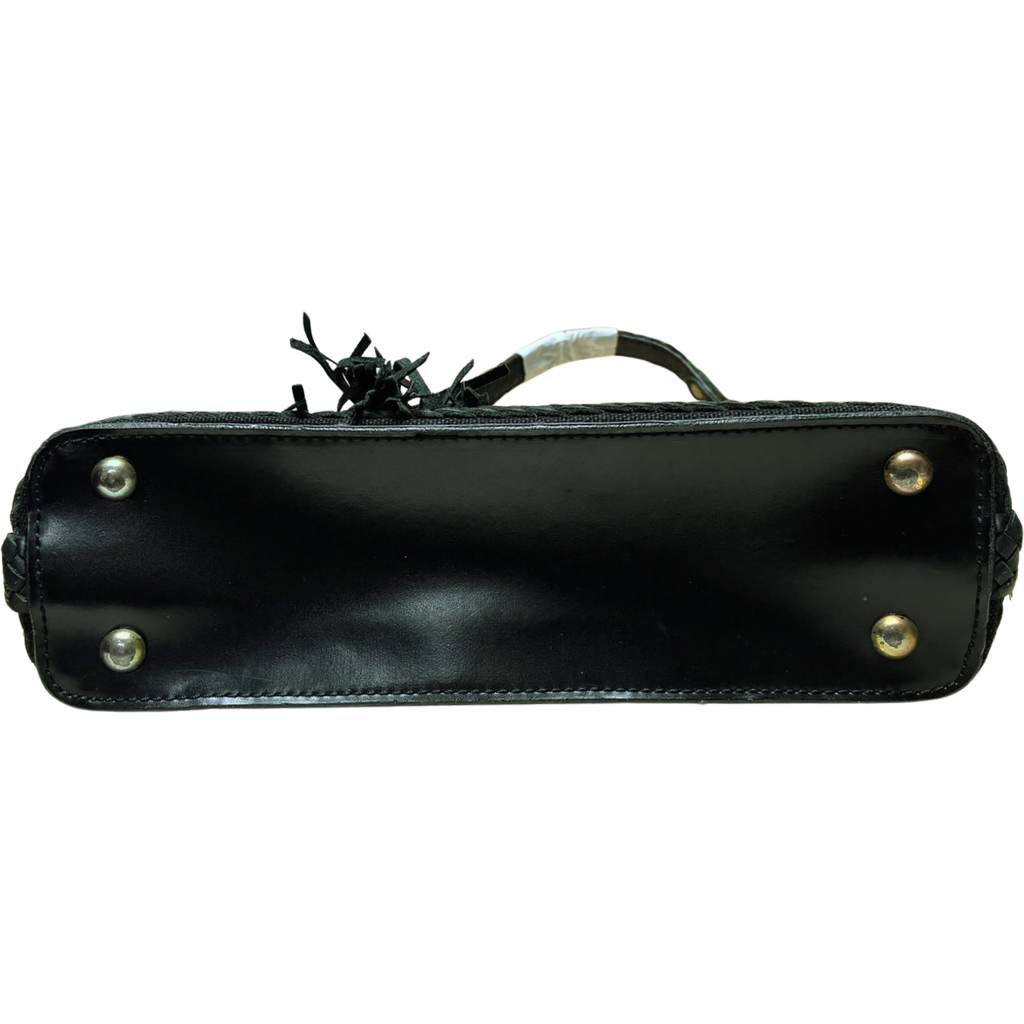 Che Che New York Black Fabric And Leather Hobo Bag