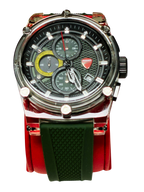 Ducati Corse Green Silicone Strap Mens Watch hronograph DTWGO0001603