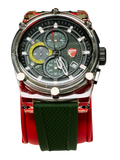 Ducati Corse Green Silicone Strap Mens Watch hronograph DTWGO0001603
