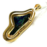 18KYG Azurite-Malachite Brooch & Pendant