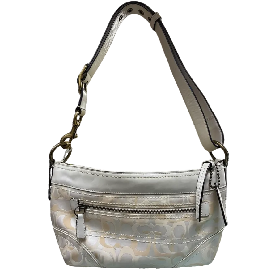Coach F10379 Signature C Canvas And Leather Shoulder Bag