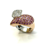 La Nouvelle Bague, 18KWG/RG Pink Sapphire & Diamond Ring