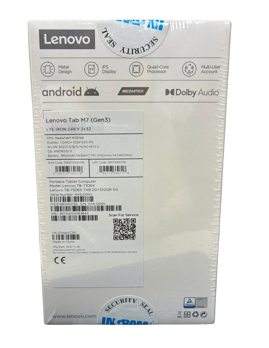 Lenovo Tab M7 Gen 3 LTE Iron Grey 2+32GB