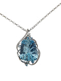 Blue Topaz Diamond Necklace