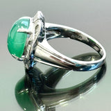 PT900 Natural Jadeite (Type-A) & Diamond Ring