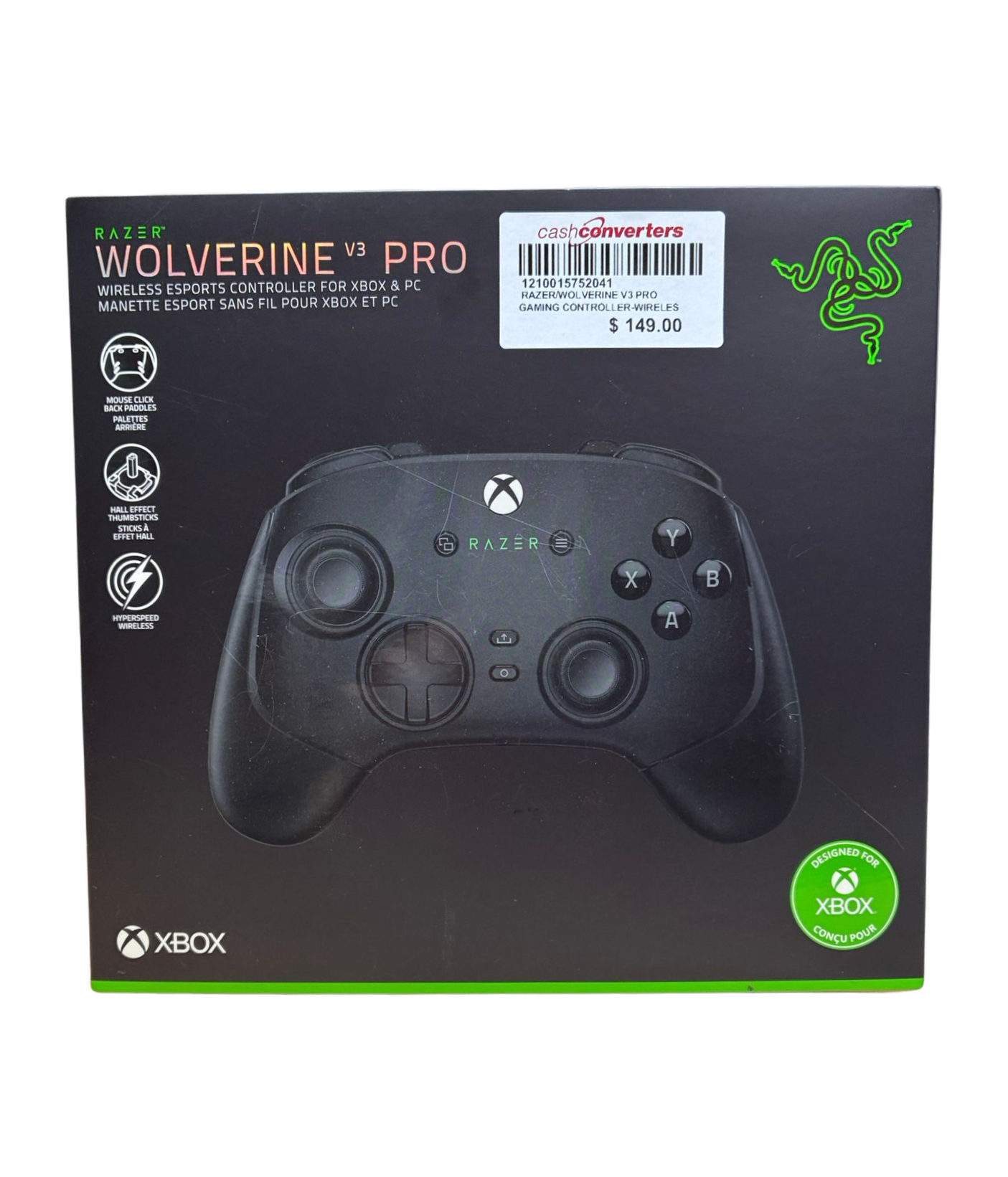 Razer Wolverine V3 Pro Wireless Gaming Controller For Xbox And PC Black Main image
