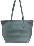 Furla Net Medium Tote Bag Slate Blue Pebbled Leather