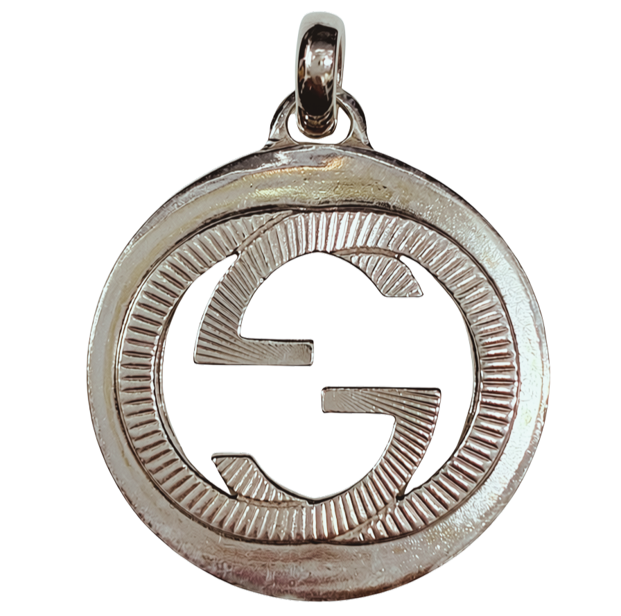 Gucci Interlocking G Guilloche Pendant SV925 17.2G
